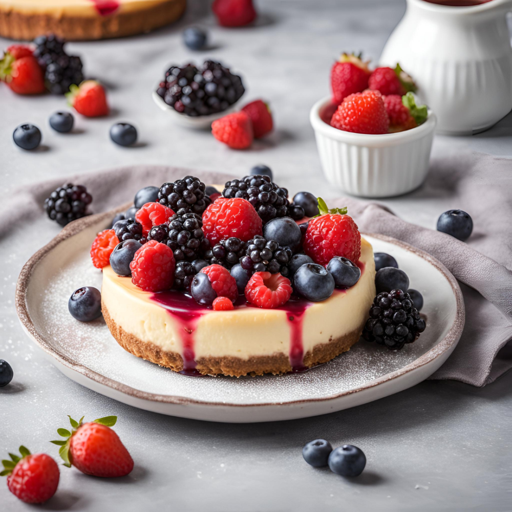 Cheesecake fit ai frutti di bosco