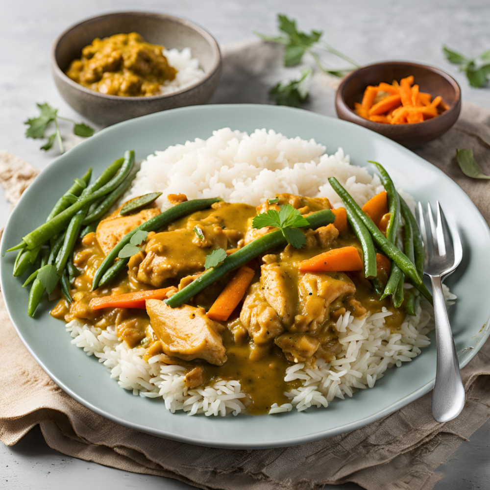 Tacchino al curry con verdure croccanti