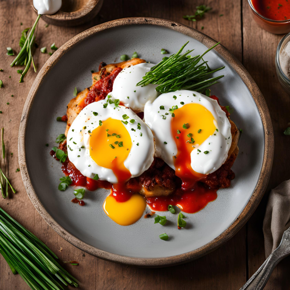 Uova con yogurt e salsa piccante alla turca