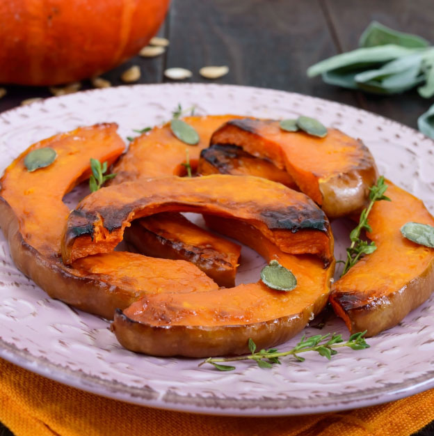 Zucca al forno saporita e leggera