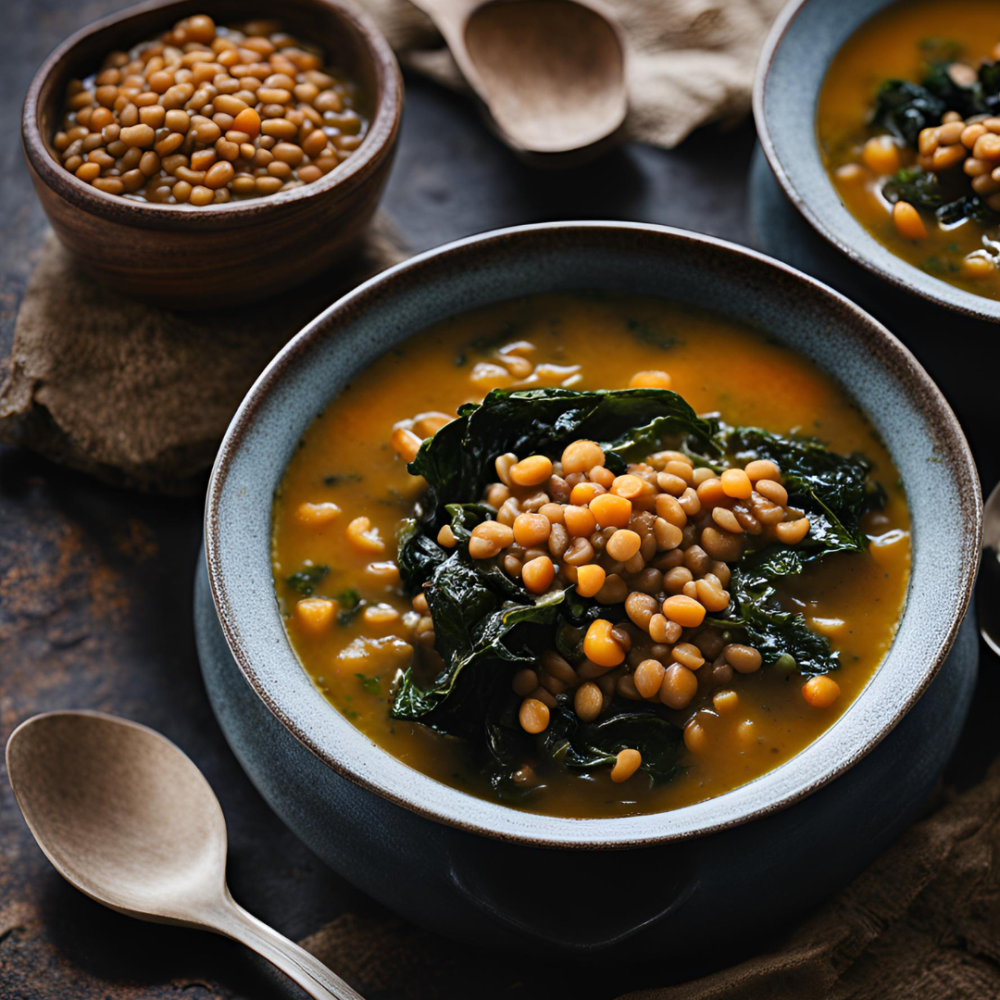Zuppa di lenticchie con cavolo nero