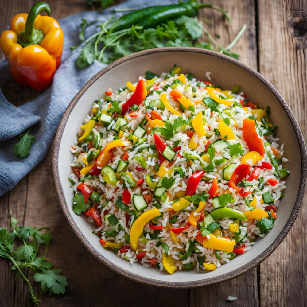 Insalata di riso con verdure